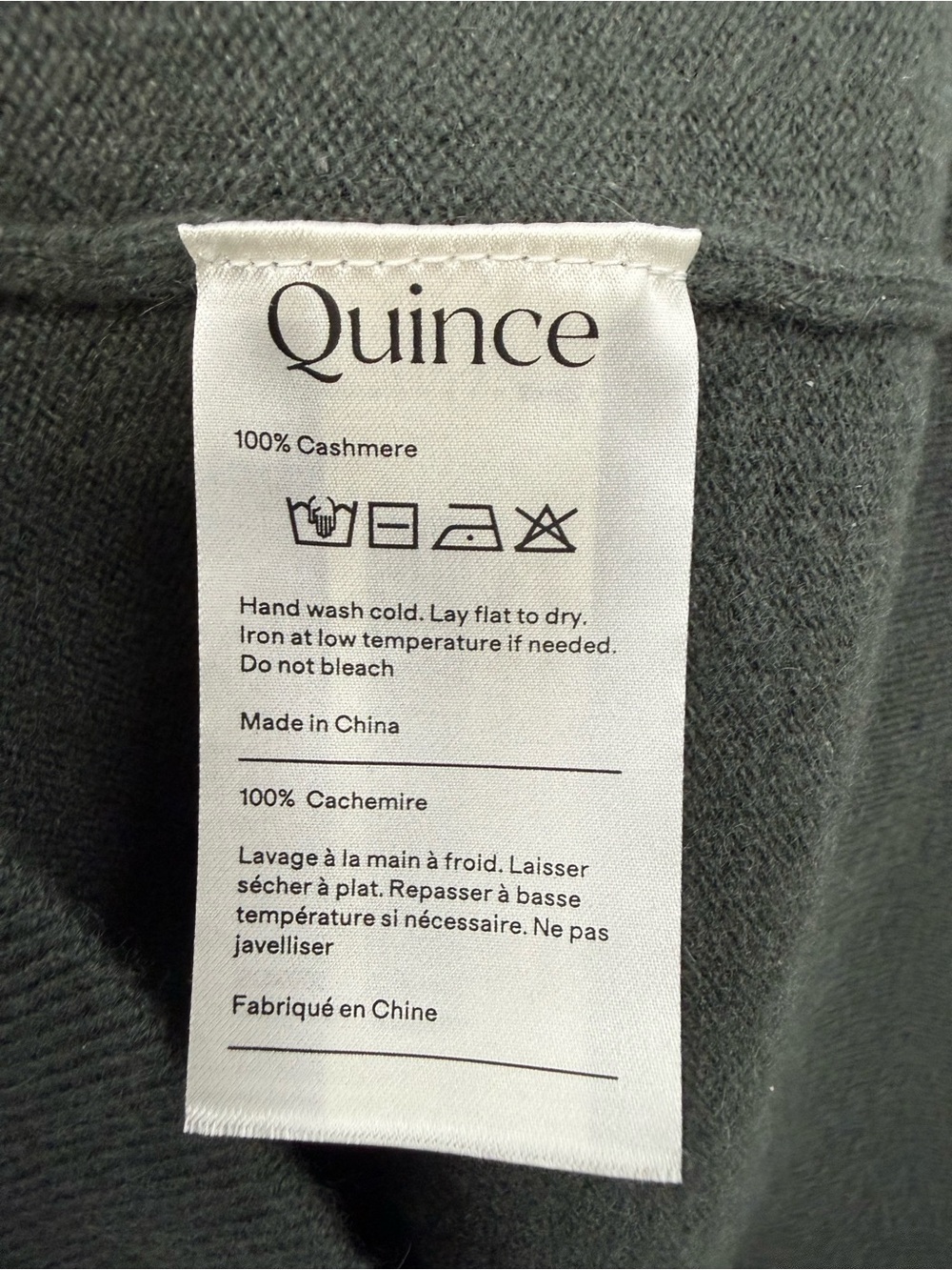 Quince 100% Mongolian Cashmere Crewneck Sweater Moss Green Size XS - Picture 7 of 8